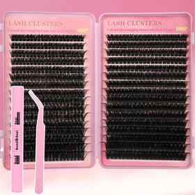 Gmagictobo Lash Extension Kit 640Pcs front view with lash clusters