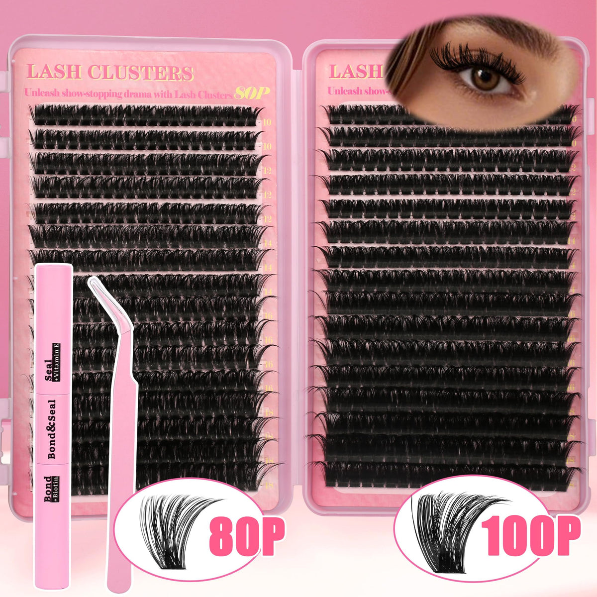 Gmagictobo Lash Extension Kit 640Pcs with lash tweezers