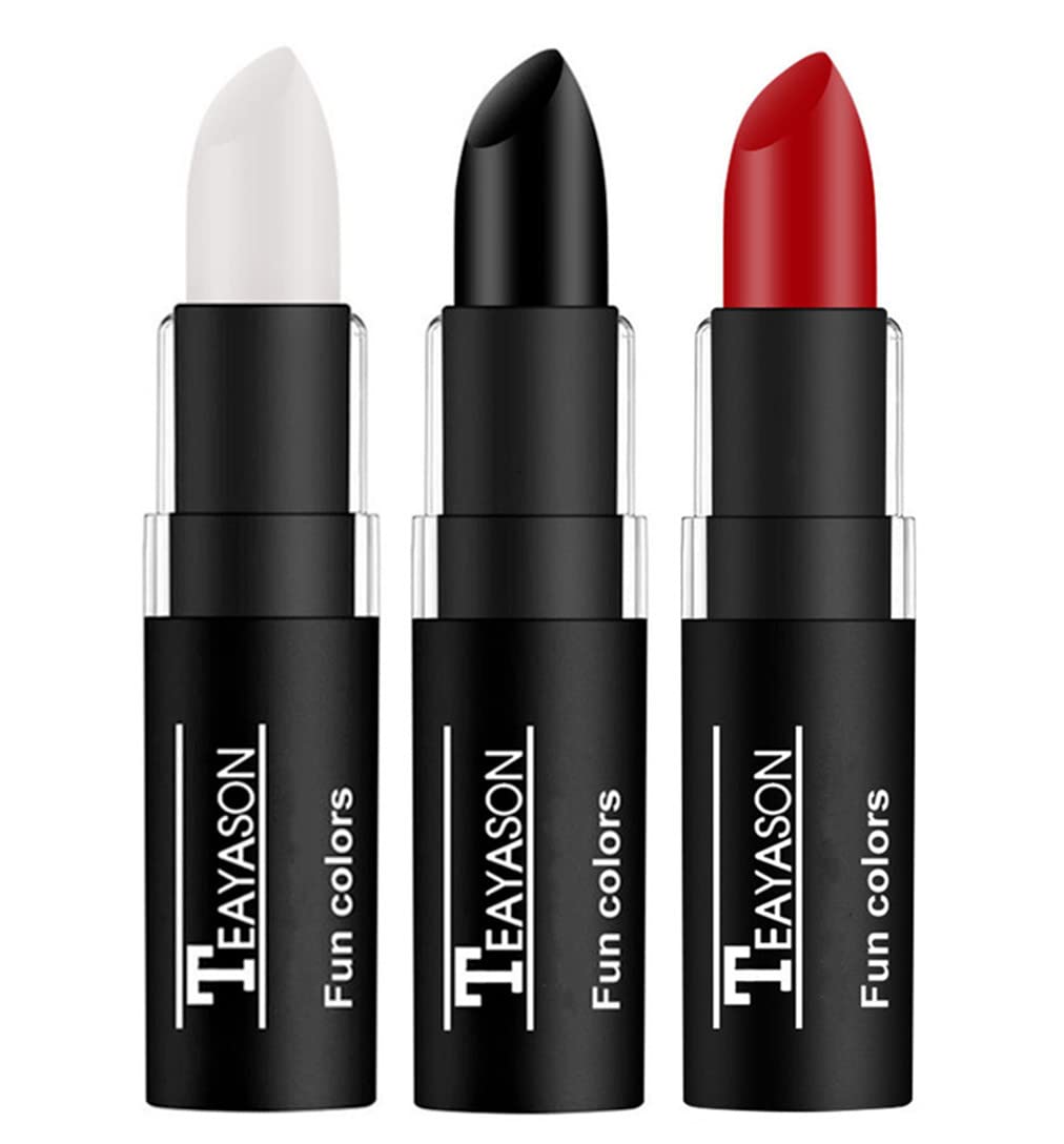 Go Ho 3 PCS Makeup Clown Cream Sticks - White, Black, Red