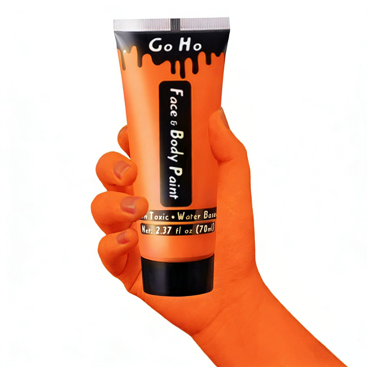 Go Ho Orange Face Body Paint 2.37oz with applicator