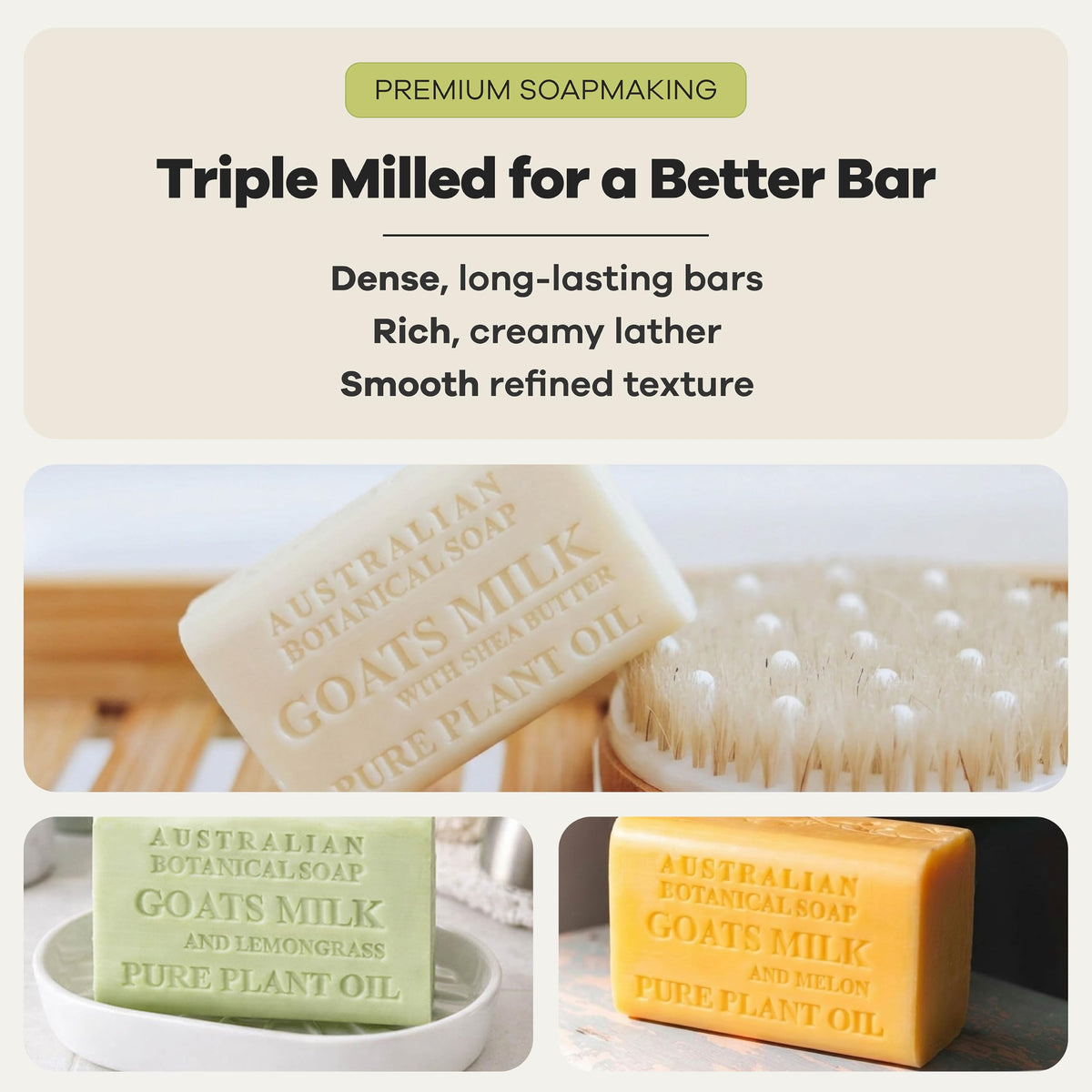 Goat's Milk with Raspberry soap bar detail