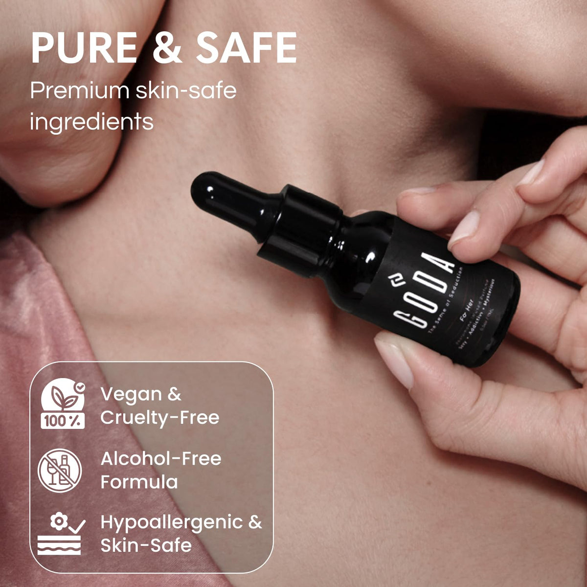 GODA Pheromones Perfume for Women close-up of the bottle