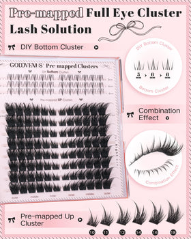 Goddvenus bottom lash clusters in 5-7mm for complete look