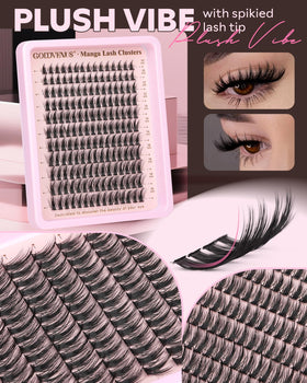 Goddvenus Fluffy Manga Lash Clusters application example