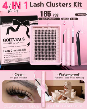 Goddvenus Fluffy Manga Lash Clusters packaging