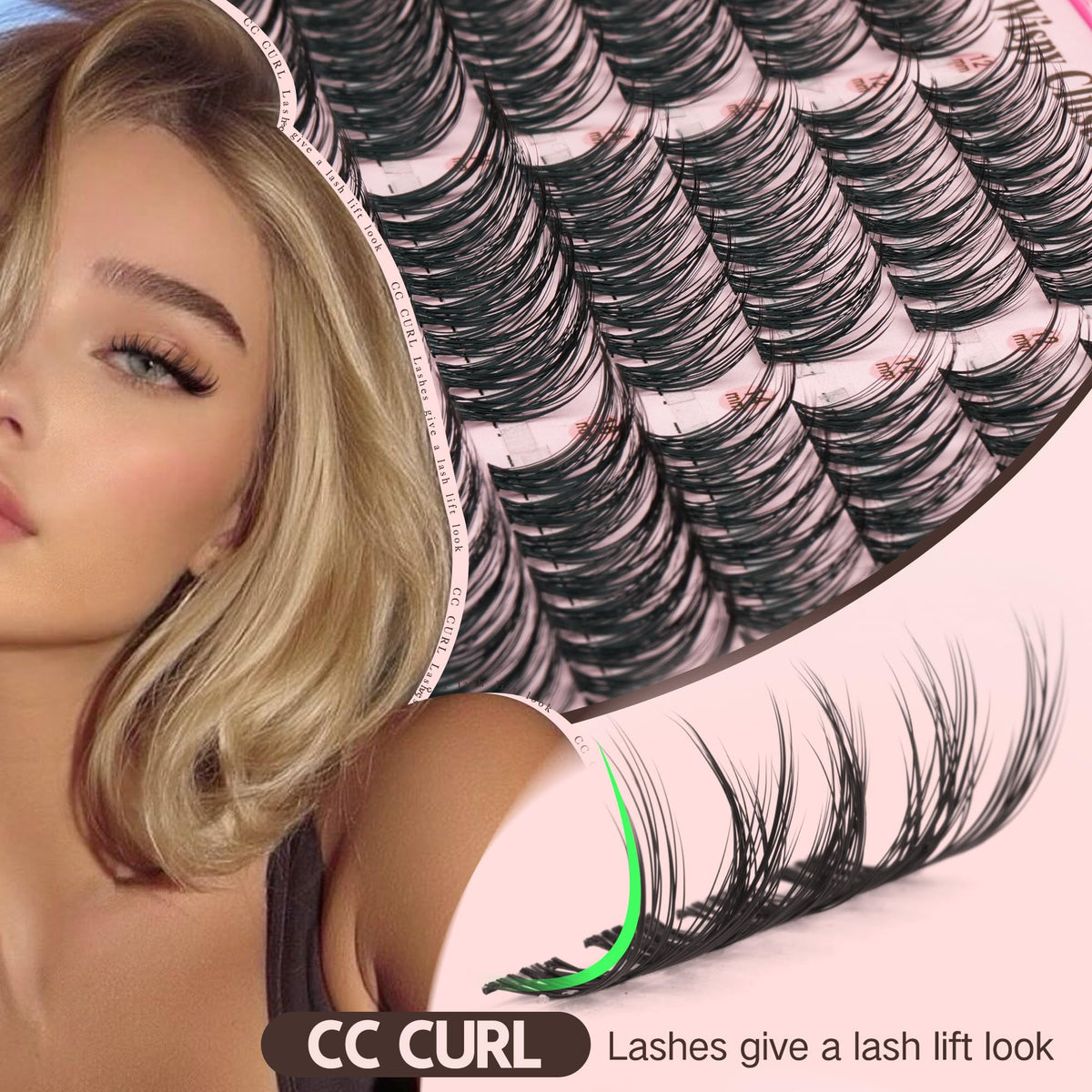 Goddvenus lash clusters applied on model