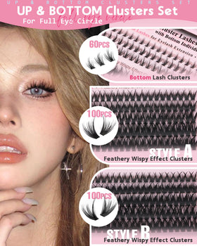 Goddvenus lash clusters applied on model's eyes
