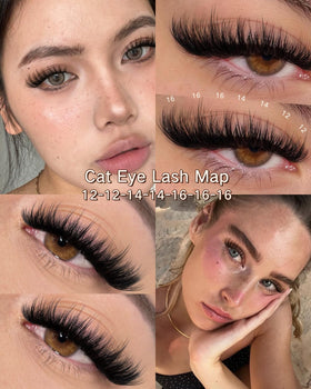Goddvenus lash clusters displayed in packaging