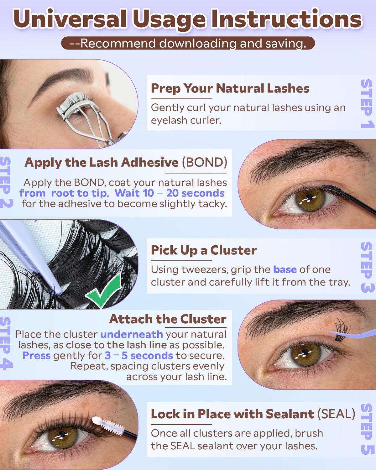 Goddvenus lash clusters showcasing different layering options