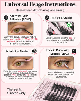 Goddvenus lash clusters showing natural look and volume