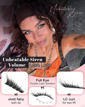 Goddvenus lash clusters showing various lengths from 10-18mm