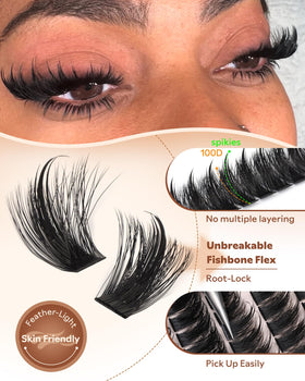 Goddvenus Manga Lash Clusters in various lengths from 10mm to 18mm