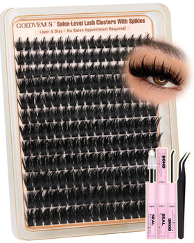 Goddvenus Manga Lash Clusters Kit with 204 pieces, front view