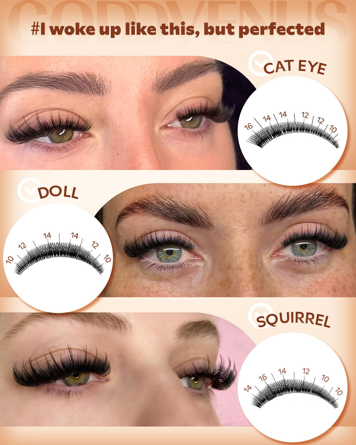 Goddvenus Manga Lash Clusters Kit with bond and seal included
