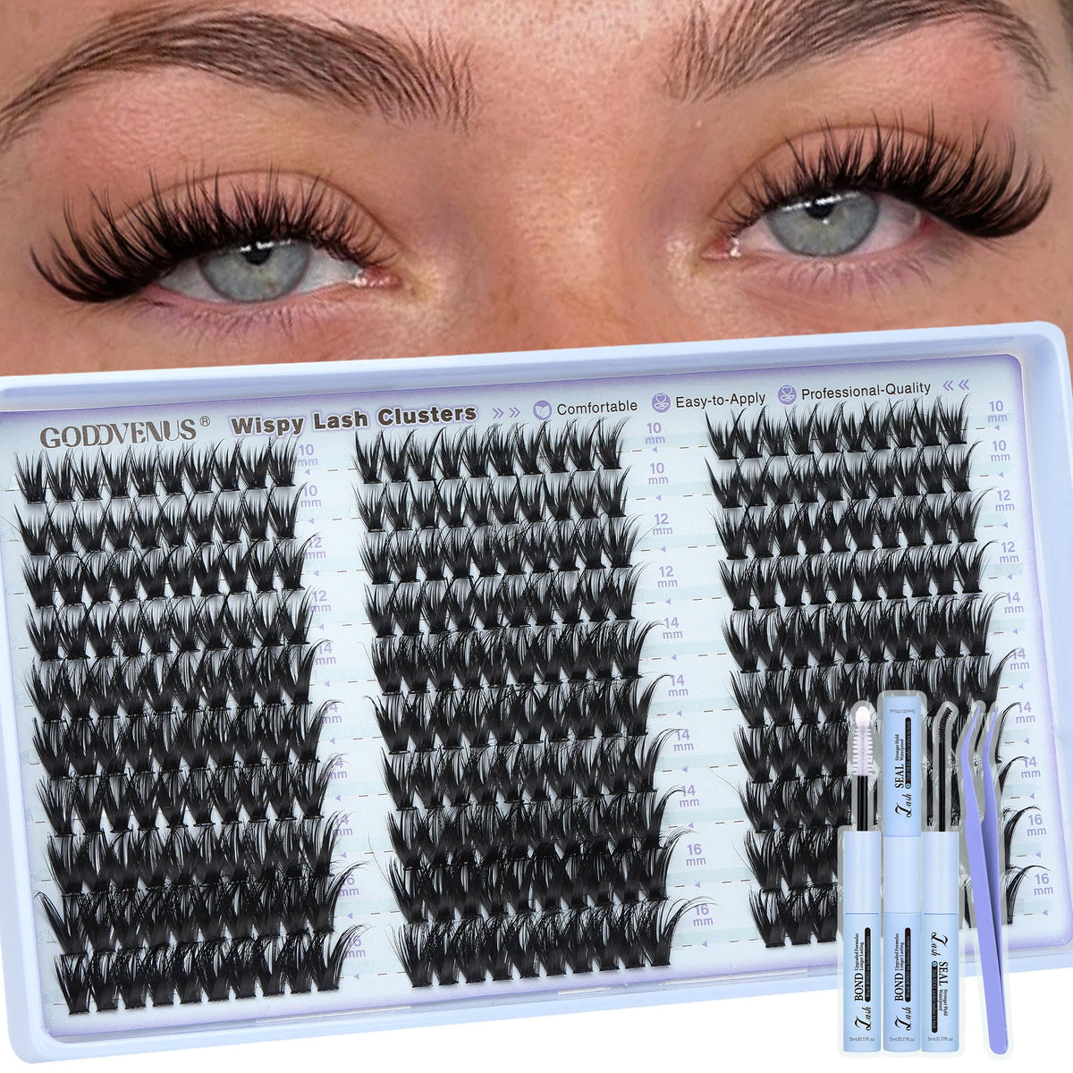 Goddvenus Wispy Lash Clusters Kit packaging front view