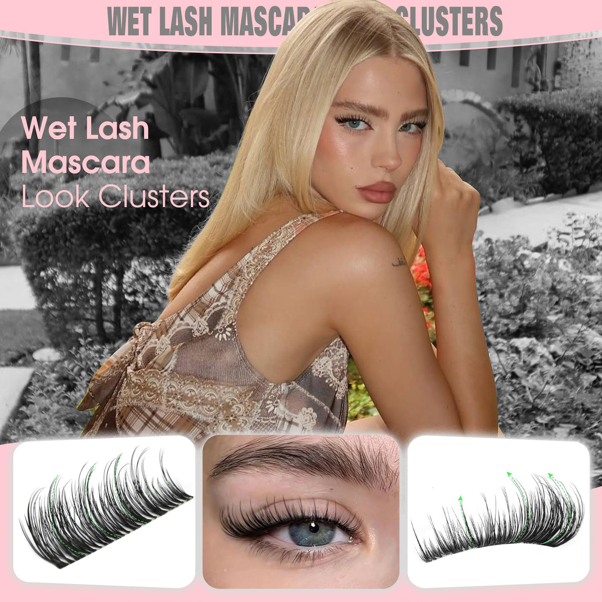 Goddvenus Wispy Natural Lash Clusters 12mm close-up