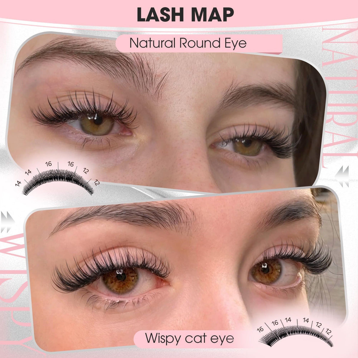 Goddvenus Wispy Natural Lash Clusters 14mm close-up