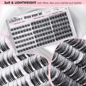 Goddvenus Wispy Natural Lash Clusters application demonstration