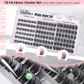 Goddvenus Wispy Natural Lash Clusters side view
