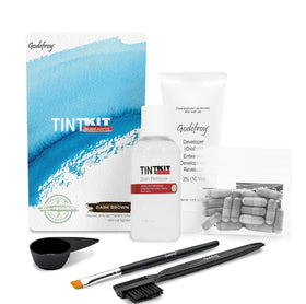 Godefroy Hair Color Tint Kit Dark Brown front view with stain remover