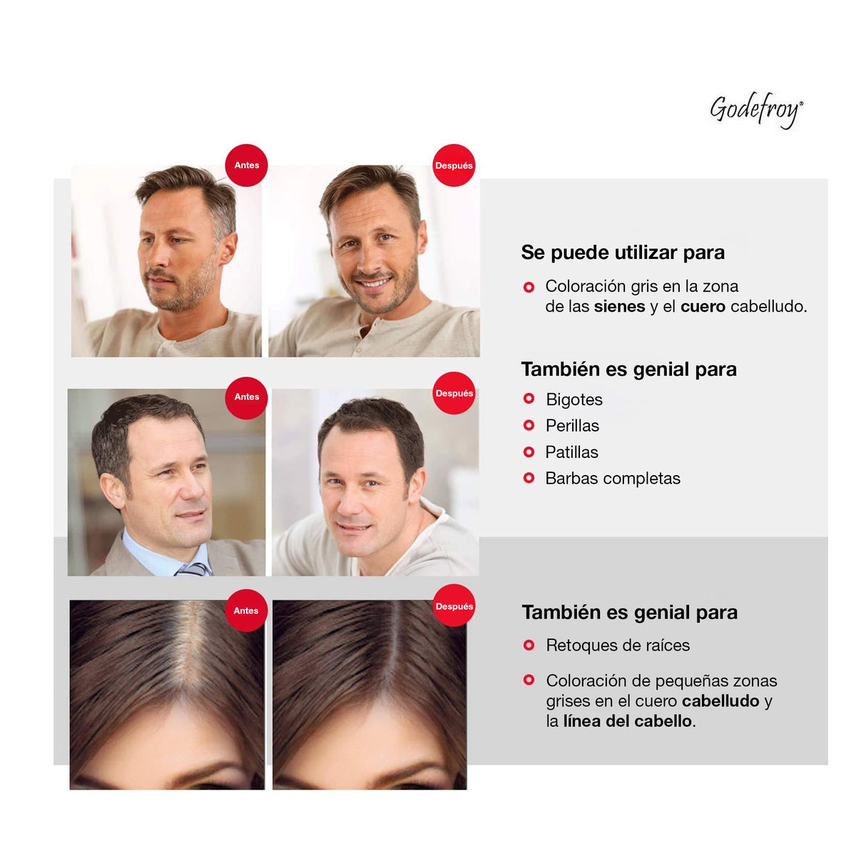 Godefroy Hair Color Tint Kit Light Ash Brown pre-measured capsules