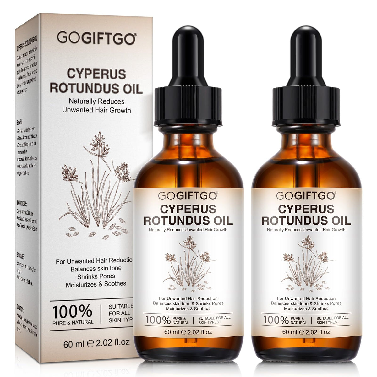 GOGIFTGO Cyperus Rotundus Oil 60ml front view