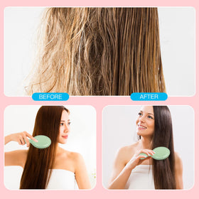 Goiio Mini Wet Hair Brush displayed on a bathroom counter