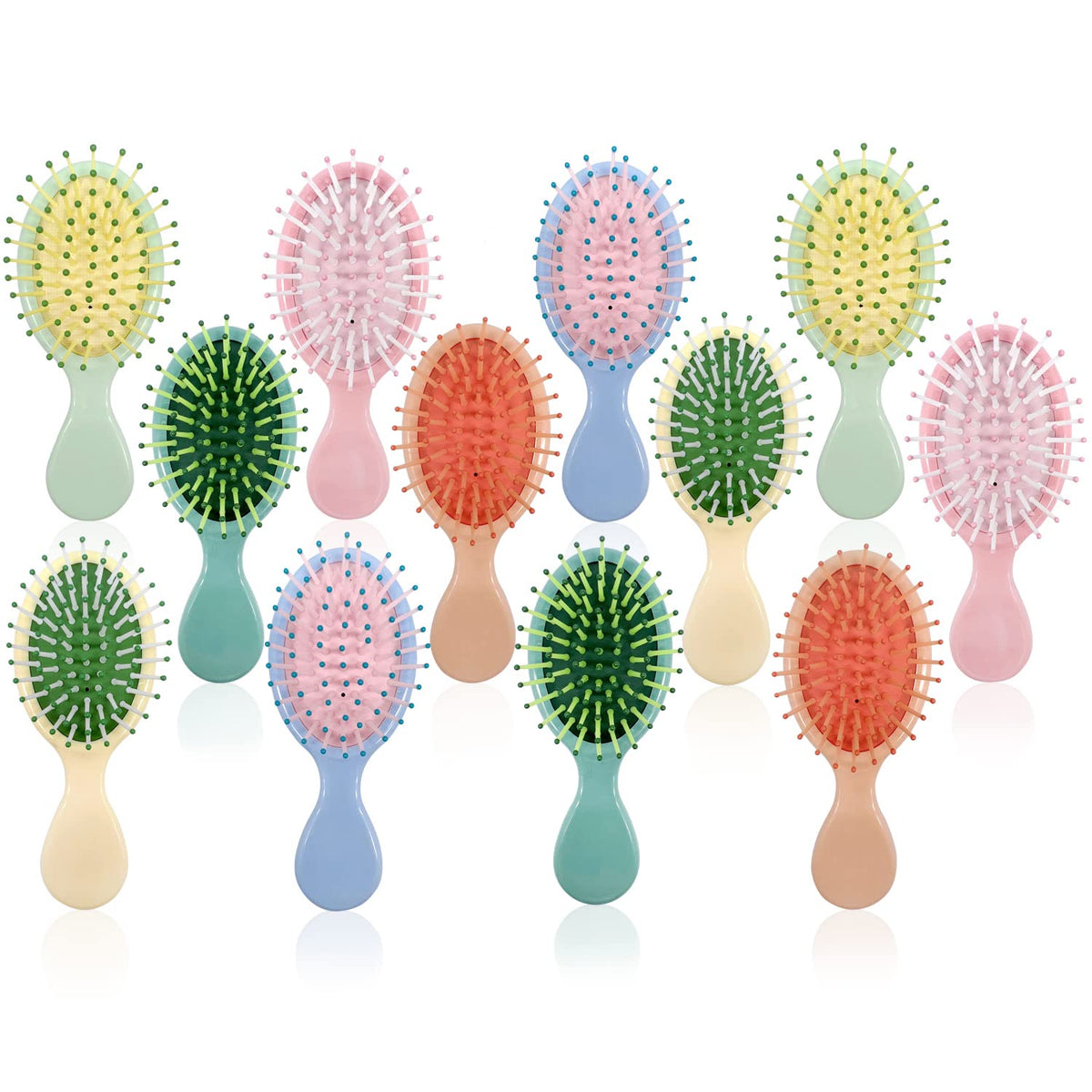 Goiio Mini Wet Hair Brush front view in multicolour