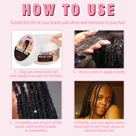 Goiple Braid Gel ingredients list on back of packaging