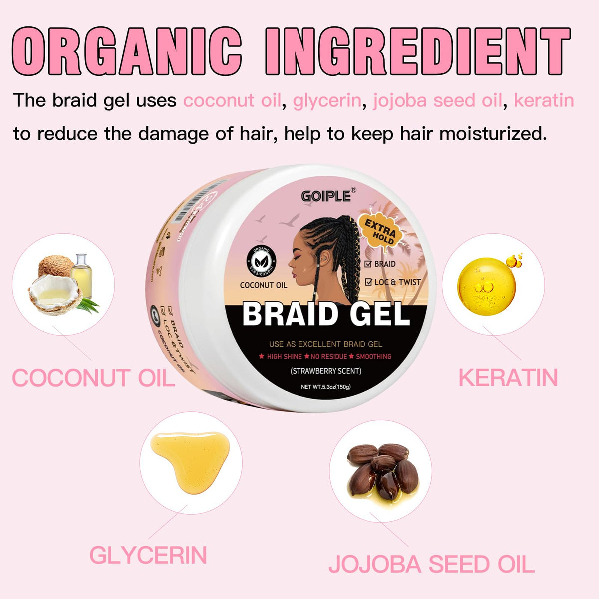 Goiple Braid Gel showing texture and consistency