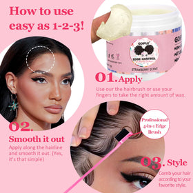 Goiple Edge Control Wax 4oz with bristle brush