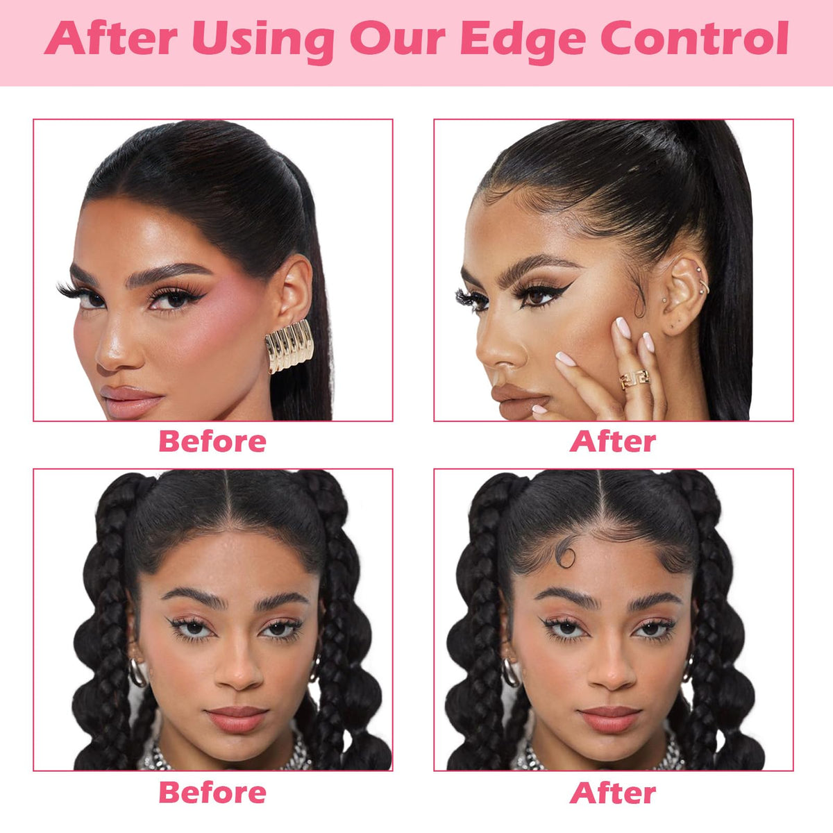 Goiple Edge Control Wax set displayed on a vanity