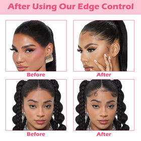 Goiple Edge Control Wax set displayed on a vanity