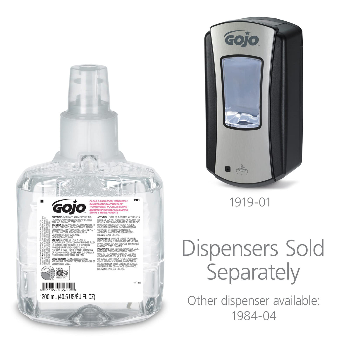 GOJO LTX-12 Foam Soap Refill pump detail
