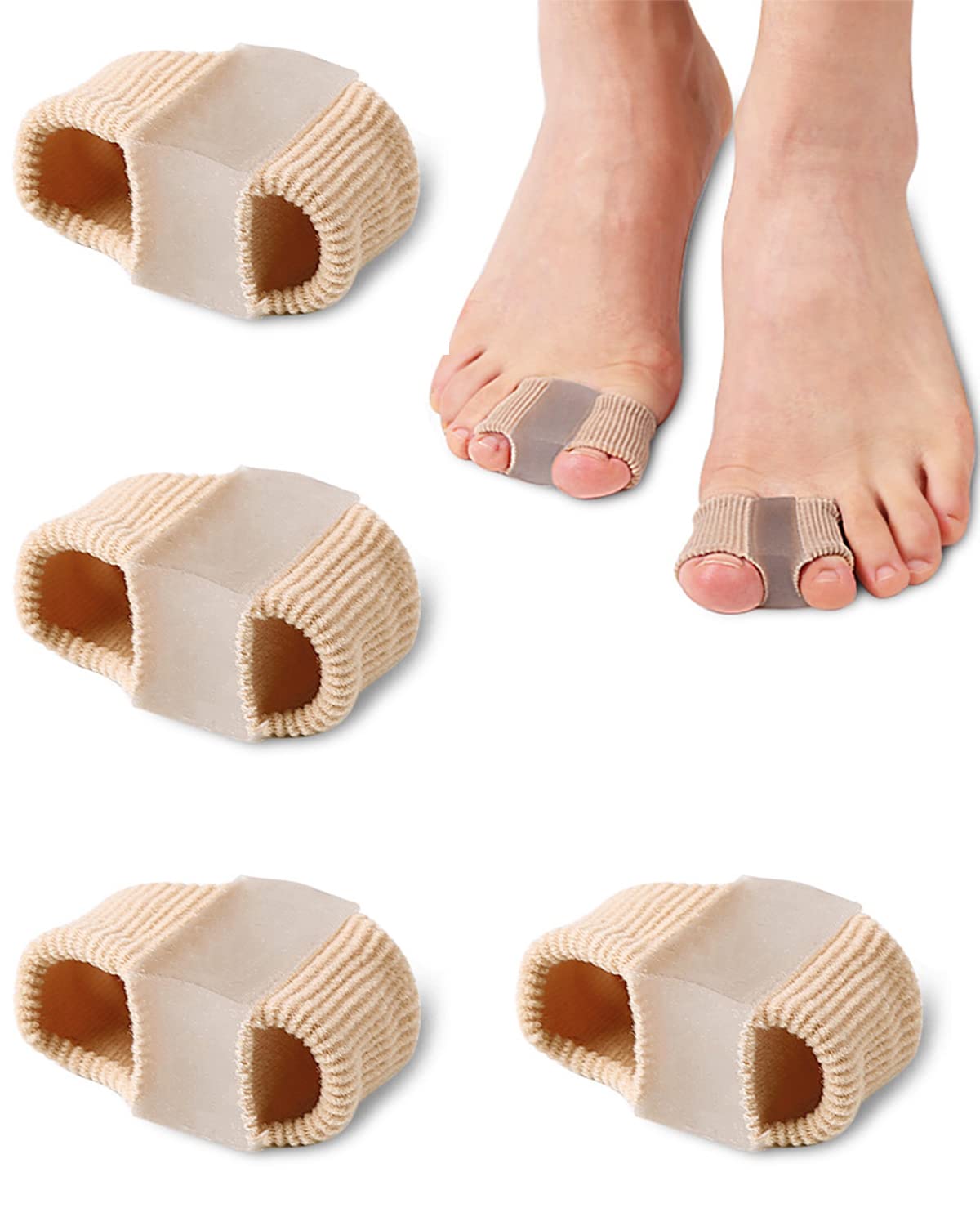 Golbylicc Bunion Toe Separators gel spacers front view