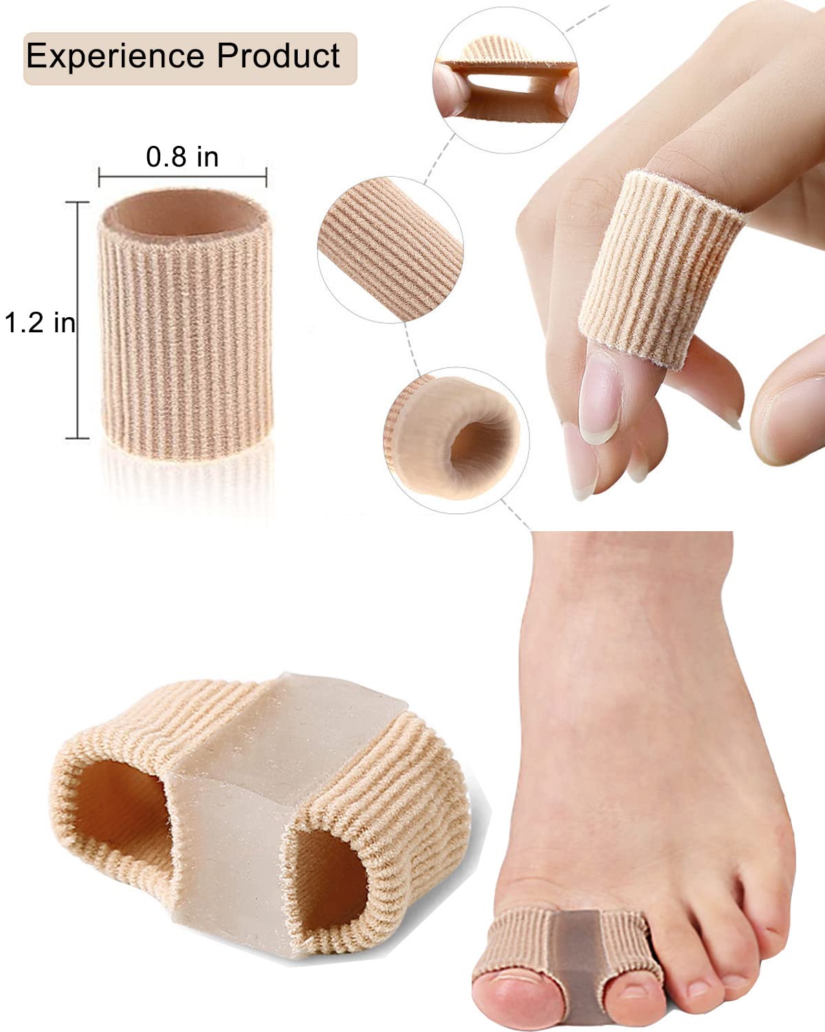 Golbylicc gel toe spacers close-up