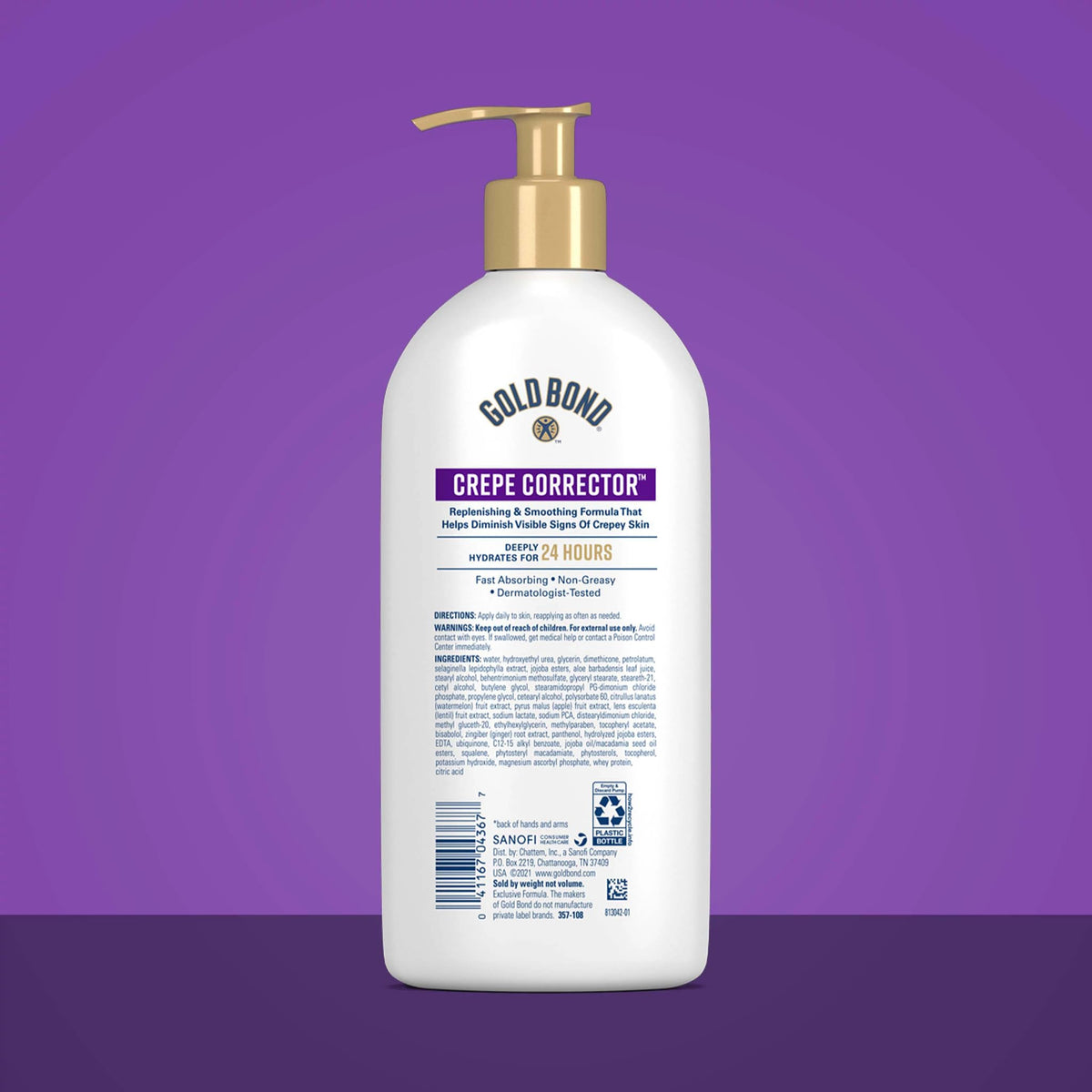 Gold Bond Age Renew Crepe Corrector Body Lotion 14 oz back view