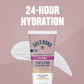 Gold Bond Age Renew lotion packaging details