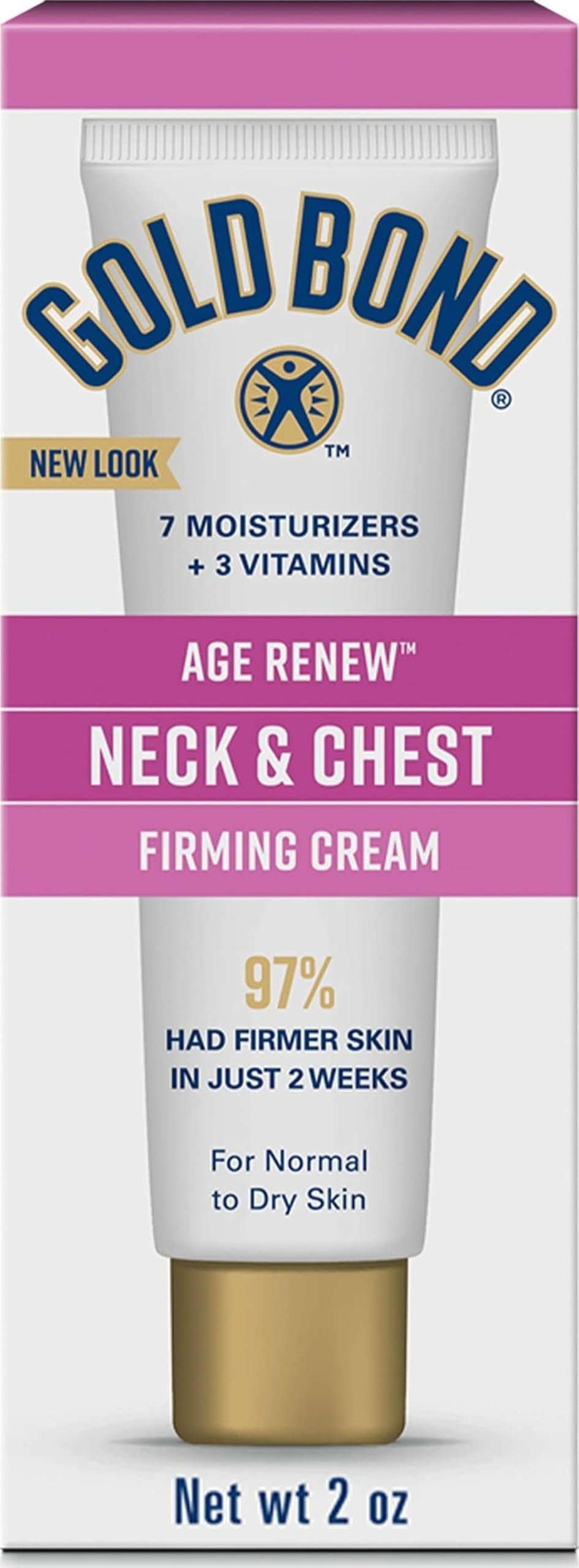 Gold Bond Age Renew Neck & Chest Firming Cream 2 oz front view