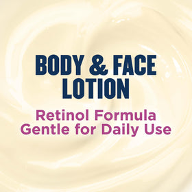 Gold Bond Age Renew Retinol Overnight Lotion 13 Oz with texture on skin