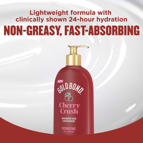 Gold Bond Cherry Crush Hydrating Gel Cream application on skin