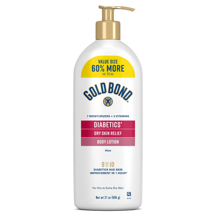 Gold Bond Diabetic Body Lotion 21 oz front view with pump dispenser