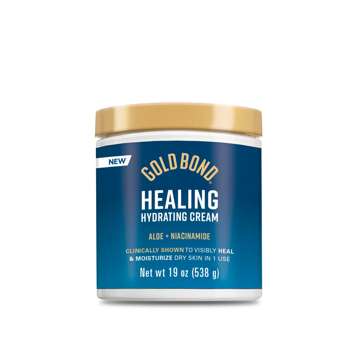 Gold Bond Healing Hydrating Body & Face Cream 19oz jar front view