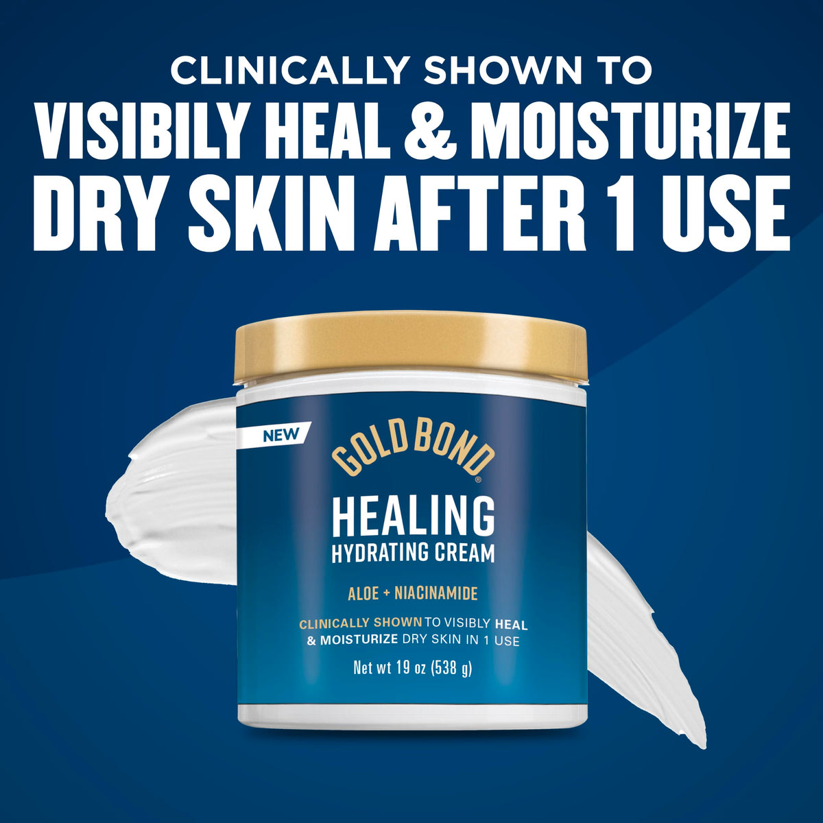 Gold Bond Healing Hydrating Cream application on hand