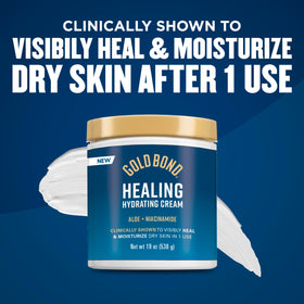 Gold Bond Healing Hydrating Cream application on hand