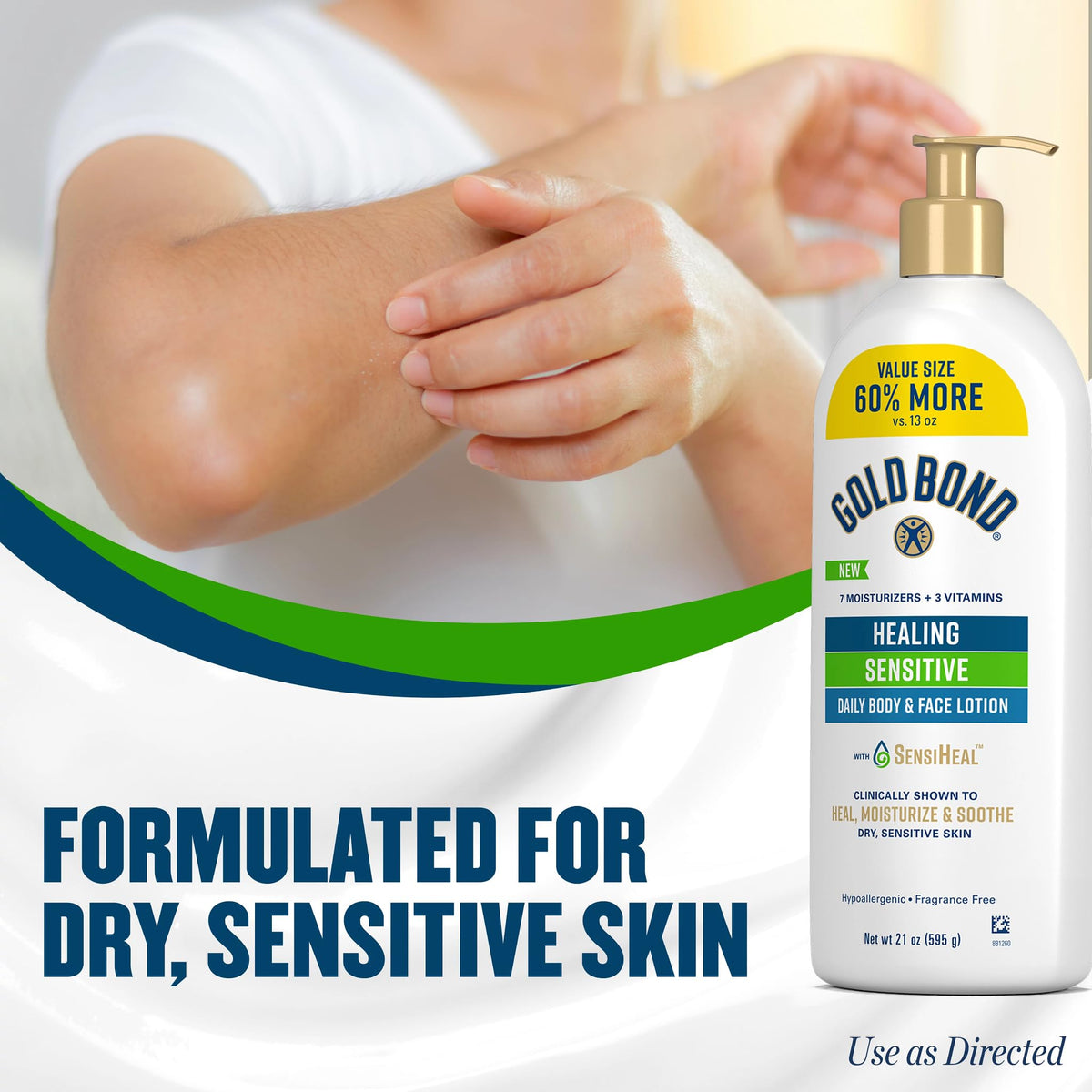 Gold Bond Healing Sensitive Lotion texture close-up