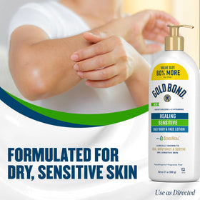 Gold Bond Healing Sensitive Lotion texture close-up