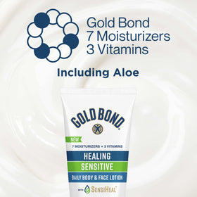 Gold Bond lotion with aloe and vitamin ingredients