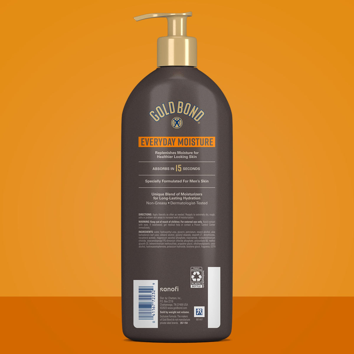 Gold Bond Men's Essentials Daily Body & Hand Lotion pump dispenser