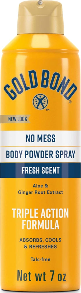 Gold Bond No Mess Body Powder Spray 7 oz front view